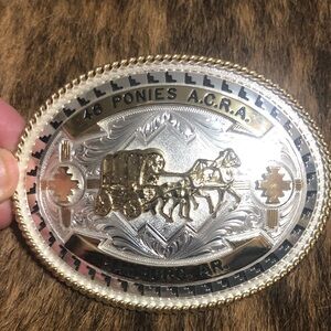 Chuckwagon racing belt buckle